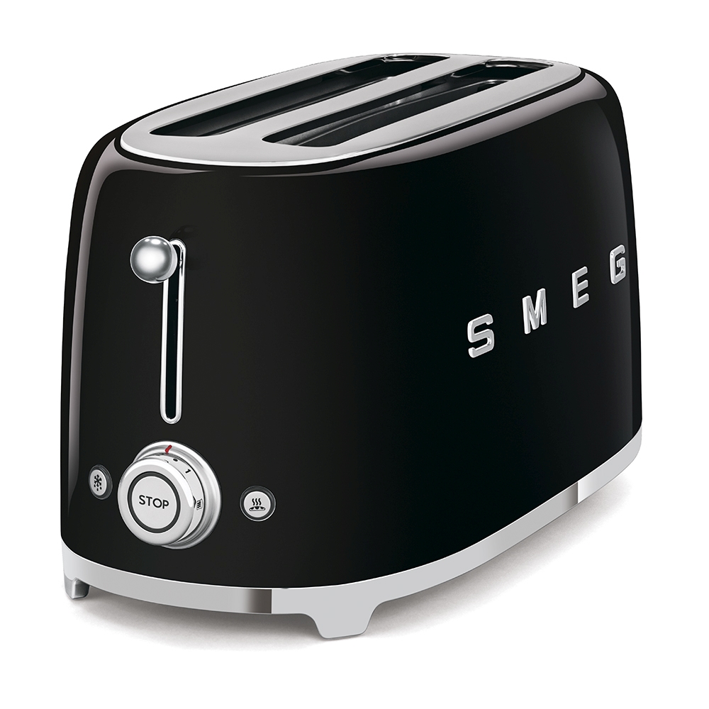 SMEG, 4-Scheiben-Toaster, schwarz, TSF02BLEU