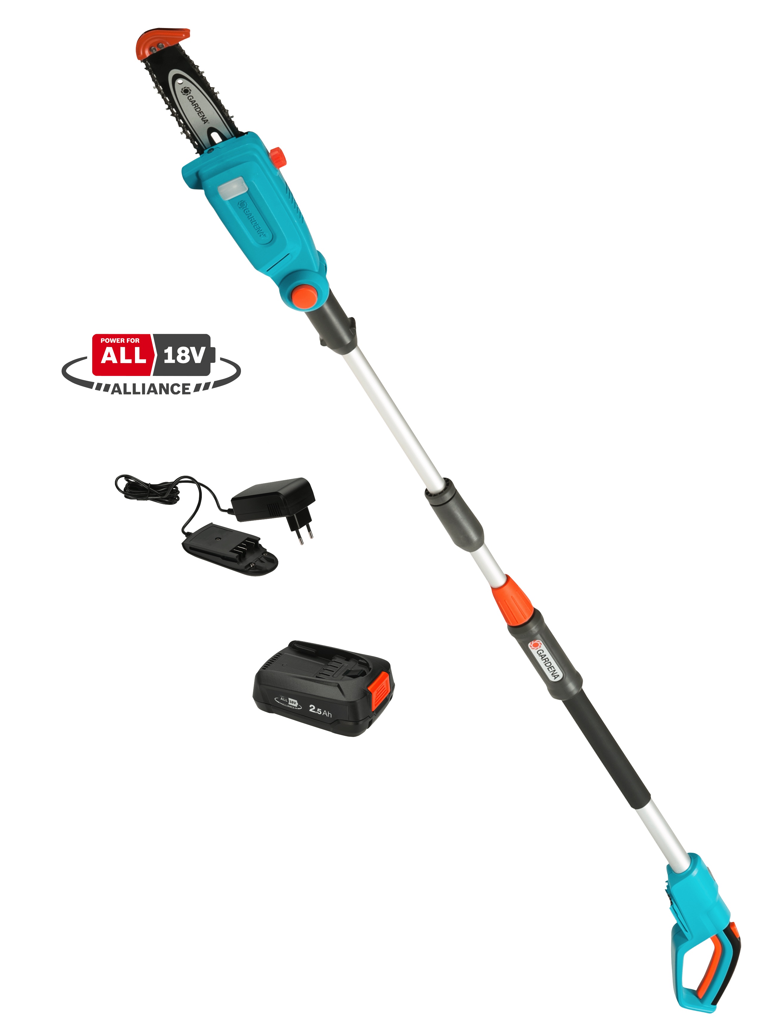 Gardena, Akku-Teleskop- Hochentaster TCS 20/18V P4A Ready-To-Use Set, #14770-20