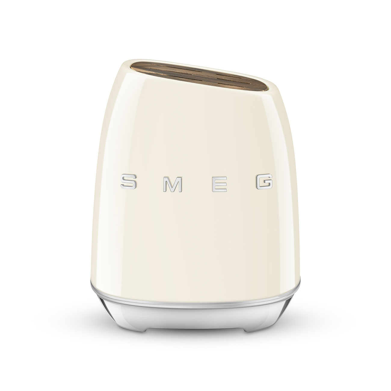 SMEG, Messerblock inkl. 6 Edelstahl Messern KBSF02CR, Creme