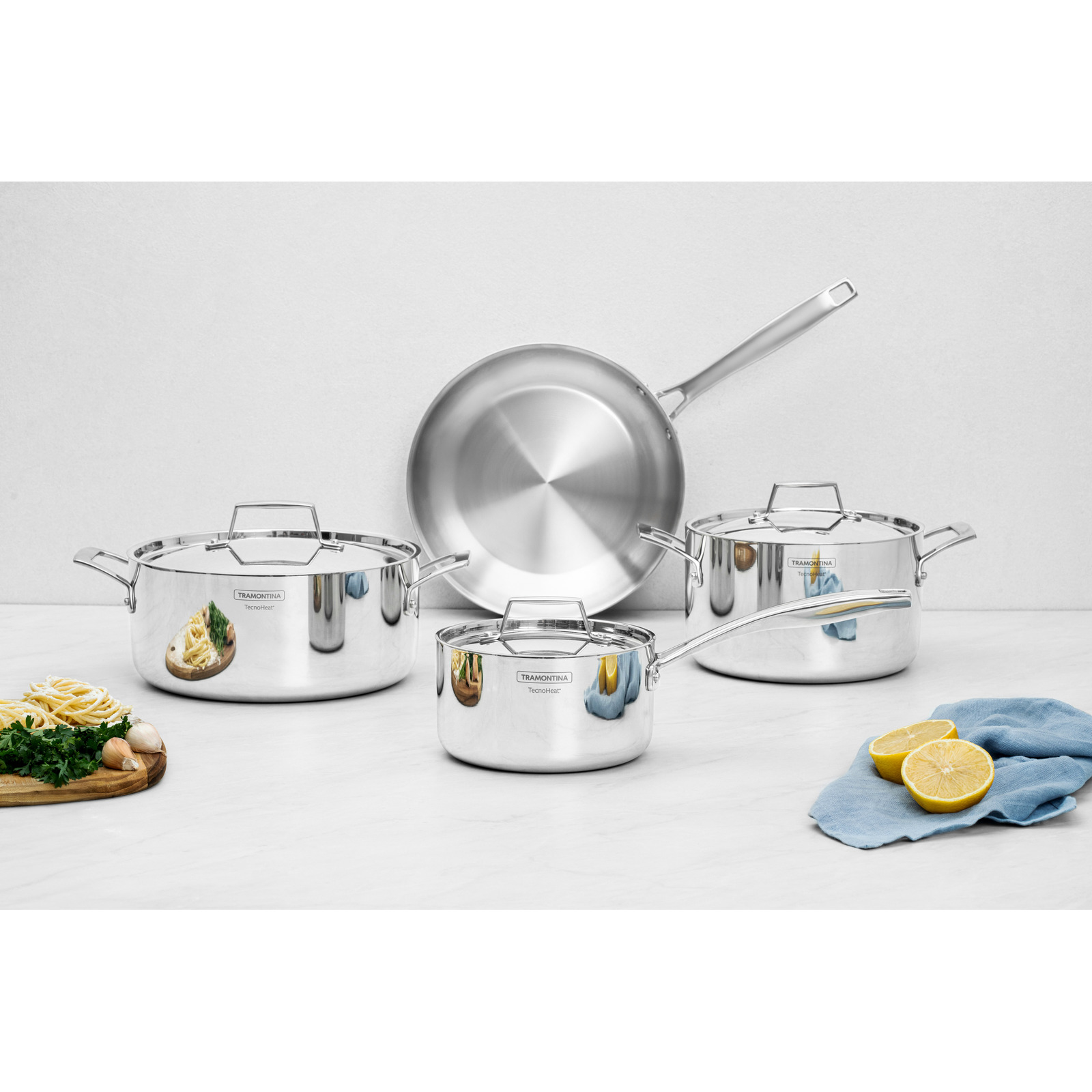 TRAMONTINA, GRANO, 4-tlg. Kochgeschirr-Set 3-ply