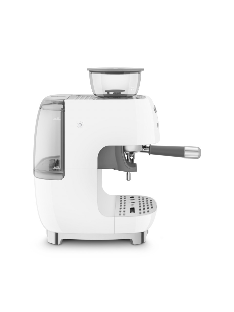 SMEG, Siebträgermaschine mit Kaffeemühle EGF03WHEU, Weiß